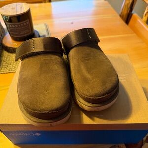 UGG Brown Suede Clog Mules